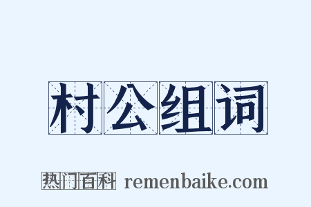 村公组词是什么意思的图片